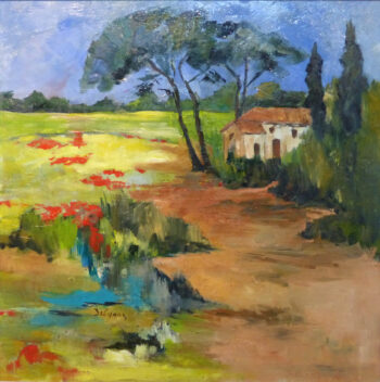 Huile sur toile "Mas de Provence 1"